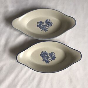 Pfaltzgraph Stoneware Yorktowne Oval Dishes 8 OZ Au Gratin #260 Lot of 2 EUC